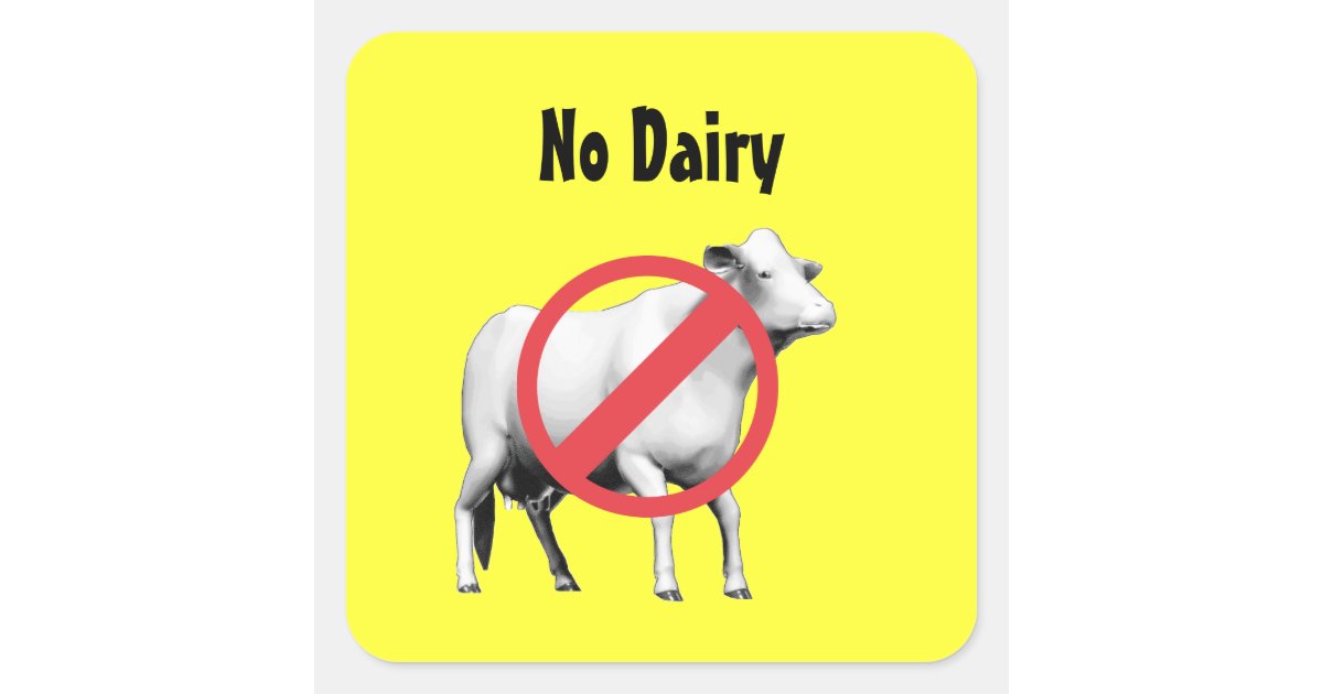 No Dairy Sticker | Zazzle