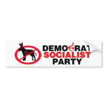 No Democrat Socialist Party (v100) bumper stickers by JustRightWing No Democrat Socialist Party (v100) bumper stickers
