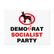No Democrat Socialist Party (v100) postcards by JustRightWing No Democrat Socialist Party (v100) postcards