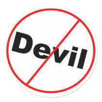 No devil allowed Christian stickers