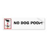 NO DOG POOP HERE! bumper stickers