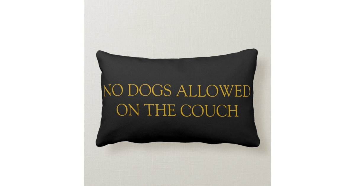 No Dogs Allowed On The Couch Pillow Zazzle