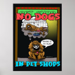 NO DOGS IN PET SHOPS POSTER