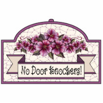 "No Door Knockers" - Decorative Sign - 10 photo sculptures