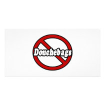 No Douchebags Photo Card Template