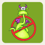 No Dragons Allowed Symbol Sticker