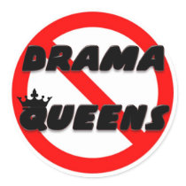 No Drama Queens Stickers