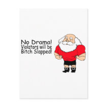 No Drama Violators Will Be Bitch Slapped 1 postcards by TeeZazzle No Drama Violators Will Be Bitch Slapped 1 postcards