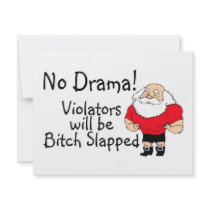 No Drama Violators Will Be Bitch Slapped 2 invitations by TeeZazzle No Drama Violators Will Be Bitch Slapped 2 invitations