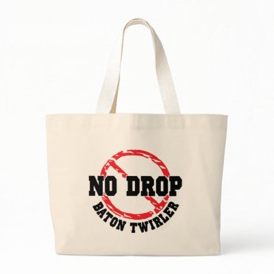 No Drop Baton Twirler Tote Bags by DanceTwirlObsessions