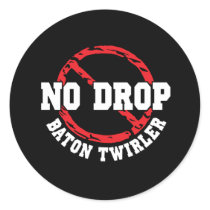 No Drop Baton Twirler Round Stickers