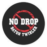 No Drop Baton Twirler Round Stickers
