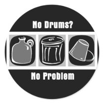 No Drums No Problem stickers by hamitup No Drums No Problem stickers