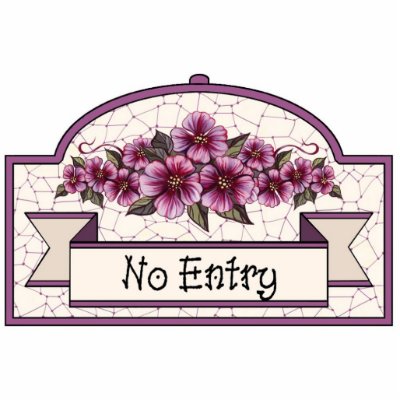 "No Entry" - Decorative Sign - 11 Photo Sculpture by ArtbyJean
