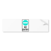 No Entry Road Sign Traffic Cartoon Graphic Design Bumper Sticker