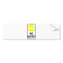 No Entry Road Sign Traffic Cartoon Graphic Design Bumper Stickers