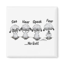 No Evil Lambs magnets