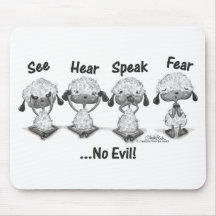 No Evil Lambs Mousepad
