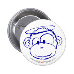 No Evil Monkey Buttons - Blue buttons