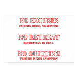 No Excuses. posters