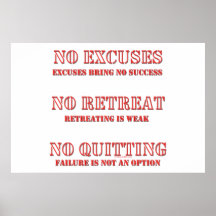 No Excuses. Print