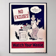 No Excuses! Print