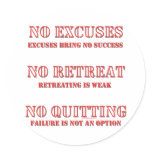 No Excuses. stickers