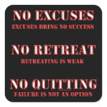 No Excuses. stickers