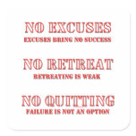 No Excuses. stickers