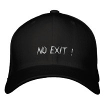 NO EXIT ! embroidered hats by blackbook NO EXIT ! embroidered hats