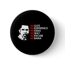 NO EXPERIENCE, NO OBAMA buttons by Politicaltshirts NO EXPERIENCE, NO OBAMA buttons