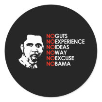NO EXPERIENCE, NO OBAMA stickers