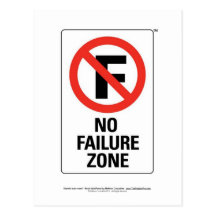 No FAILURE Zone - with Info Line.jpg Post Cards