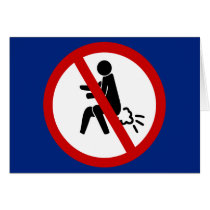 NO Farting ⚠ Funny Thai Toilet Sign ⚠ Card