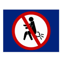 NO Farting ⚠ Funny Thai Toilet Sign ⚠ Postcards