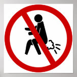 NO Farting ⚠ Funny Thai Toilet Sign ⚠ posters
