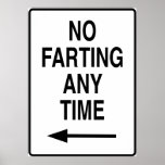 NO FARTING posters