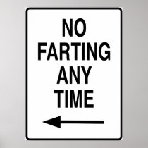 NO FARTING POSTER