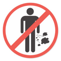 No Farting Sticker by glenndesigns No Farting Sticker