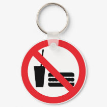 No Fast Food keychains by Traffiksigns No Fast Food keychains