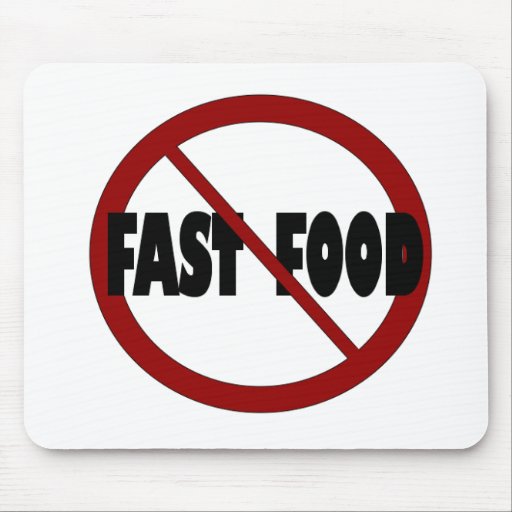 No Fast Food Mouse Mats from Zazzle.com