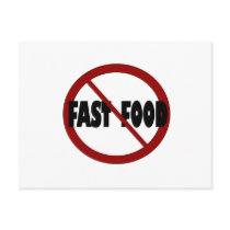 No Fast Food Post Cards