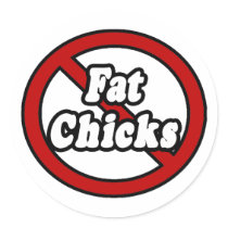 No Fat Chicks stickers