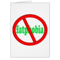No fatphobia greeting card