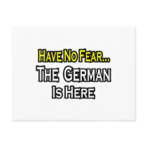 No Fear...German Is Here postcards