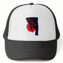 no fear rock climbing trucker hat
