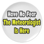 No Fear, The Meteorologist Is Here Dinner Plate