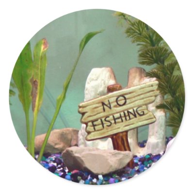 No Fishing Stickers by codfishlady