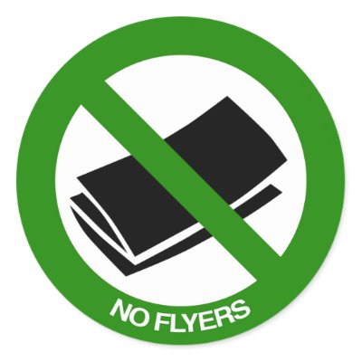 no flyers