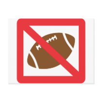 no football post card